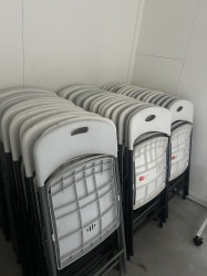 White plastic chair